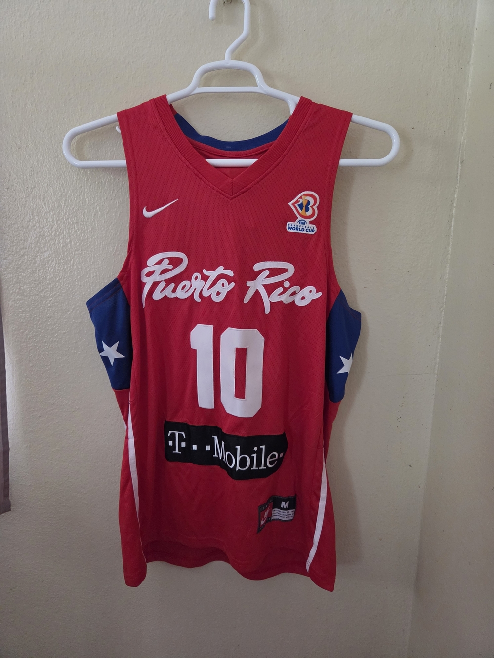 Nike Red Puerto Rico #10 Alvarado Basketball Jersey